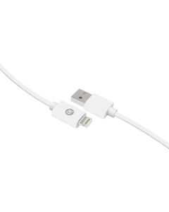 10FT BRAID LTNG USB WHT